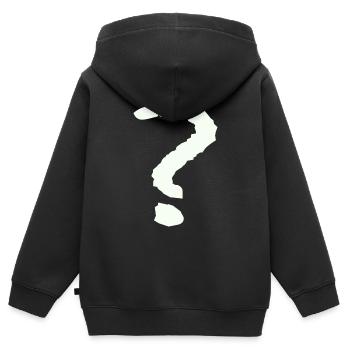 Fragezeichen - Kinder Premium Organic Zip Hoodie - Schwarz - Hinten - AI Model Kid Male (0cm)