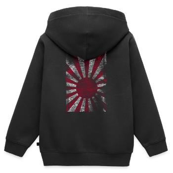 Japan Flagge historisch - Kinder Premium Organic Zip Hoodie - Schwarz - Hinten - AI Model Kid Male (0cm)