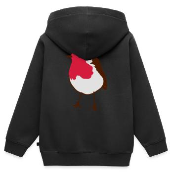 merle - Sweat Premium à capuche zippé enfant bio - noir - Dos - AI Model Kid Male (0cm)