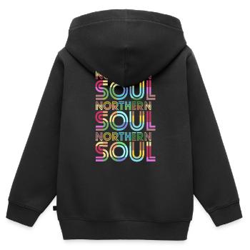 Northern Soul Rocksteady - Kinder Premium Organic Zip Hoodie - Schwarz - Hinten - AI Model Kid Male (0cm)