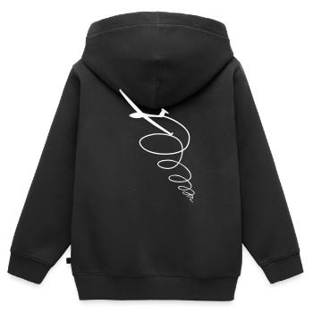 Thermikkreis Segelflieger gleiten Pilot Geschenk - Kinder Premium Organic Zip Hoodie - Schwarz - Hinten - AI Model Kid Male (0cm)
