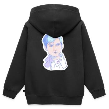 Pastel Man (Anime) - Sweat Premium à capuche zippé enfant bio - noir - Dos - AI Model Kid Male (0cm)