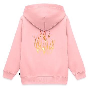 flame fire flame - Kids Premium Organic Zip-up Hoodie - rose - Back - AI Model Kid Female (0cm)