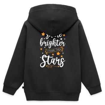 Souhaits du télescope Shooting Star Dream - Sweat Premium à capuche zippé enfant bio - noir - Dos - AI Model Kid Male (0cm)