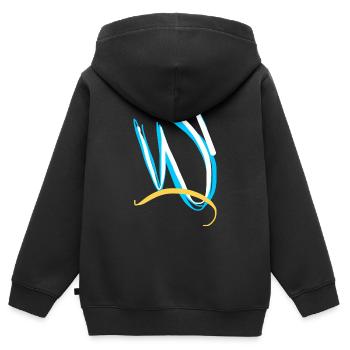 Funny W - Kids Premium Organic Zip-up Hoodie - black - Back - AI Model Kid Male (0cm)