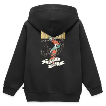 Skateboarding is not a crime - Kids Premium Organic Zip-up Hoodie - black - Back - AI Model Kid Male (0cm)