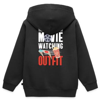Filmstar Hollywood - Kinder Premium Organic Zip Hoodie - Schwarz - Hinten - AI Model Kid Male (0cm)