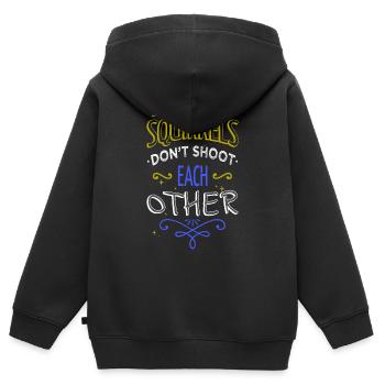 Anti War Disarmament Peace Symbol Bird - Kids Premium Organic Zip-up Hoodie - black - Back - AI Model Kid Male (0cm)