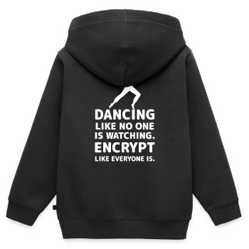 Dancing Dance Music - Kids Premium Organic Zip-up Hoodie - black - Back - AI Model Kid Male (0cm)