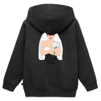 bride tribe rot 2 - Kinder Premium Organic Zip Hoodie - Schwarz - Hinten - AI Model Kid Male (0cm)