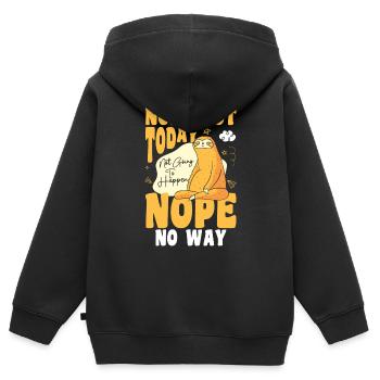 Les dormeurs dorment fatigués - Sweat Premium à capuche zippé enfant bio - noir - Dos - AI Model Kid Male (0cm)