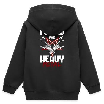 Metal Black Metal Rockgitarre E-Gitarre - Kinder Premium Organic Zip Hoodie - Schwarz - Hinten - AI Model Kid Male (0cm)
