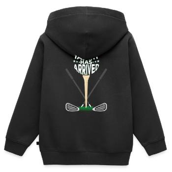 Das Talent ist da - Kinder Premium Organic Zip Hoodie - Schwarz - Hinten - AI Model Kid Male (0cm)
