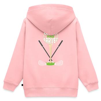 Das Talent ist da - Kinder Premium Organic Zip Hoodie - Rosa - Hinten - AI Model Kid Female (0cm)