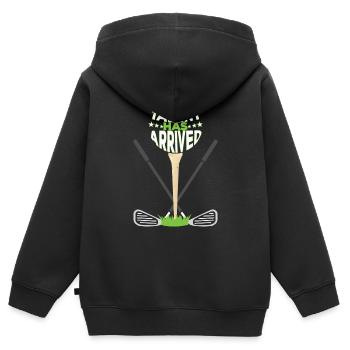 Das Talent ist da - Kinder Premium Organic Zip Hoodie - Schwarz - Hinten - AI Model Kid Male (0cm)