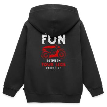 Bike Offroad Gelände - Kinder Premium Organic Zip Hoodie - Schwarz - Hinten - AI Model Kid Male (0cm)