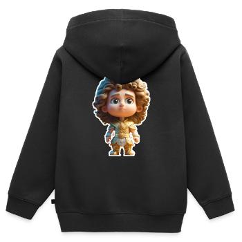 Alexander the Great - Kids Premium Organic Zip-up Hoodie - black - Back - AI Model Kid Male (0cm)