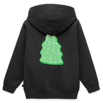 Lustige Tanne Tannenbaum - Kinder Premium Organic Zip Hoodie - Schwarz - Hinten - AI Model Kid Male (0cm)
