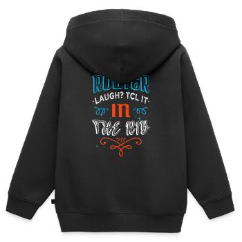 Joke Informatique Informatique C Sharp Programmation - Sweat Premium à capuche zippé enfant bio - noir - Dos - AI Model Kid Male (0cm)