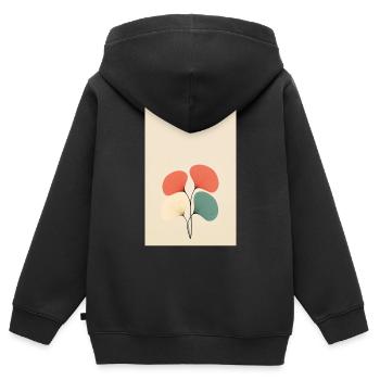 Ginkgo - Kids Premium Organic Zip-up Hoodie - black - Back - AI Model Kid Male (0cm)