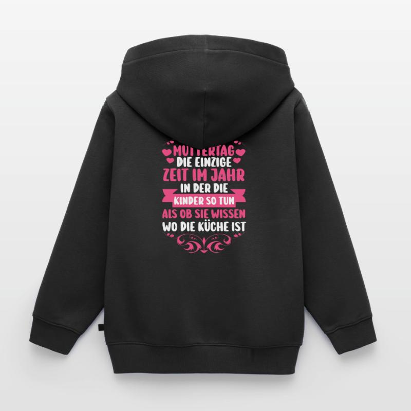 Mutter Muttertag Mama Kinder Premium Organic Zip Hoodie