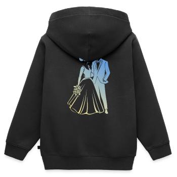 Braut Bräutigam Brautpaar - Kinder Premium Organic Zip Hoodie - Schwarz - Hinten - AI Model Kid Male (0cm)