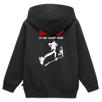 Dégagement courant - Sweat Premium à capuche zippé enfant bio - noir - Dos - AI Model Kid Male (0cm)