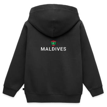 Malediven - Kinder Premium Organic Zip Hoodie - Schwarz - Hinten - AI Model Kid Male (0cm)