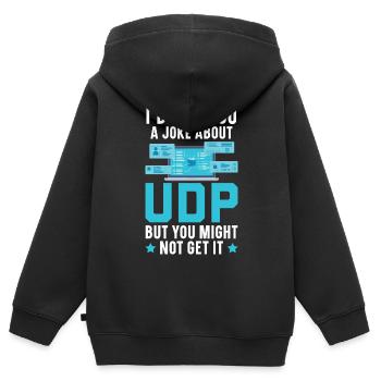 Support technique Ctrl + Alt + Suppr Aller maintenant - Sweat Premium à capuche zippé enfant bio - noir - Dos - AI Model Kid Male (0cm)
