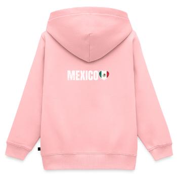 Mexiko - Kinder Premium Organic Zip Hoodie - Rosa - Hinten - AI Model Kid Female (0cm)