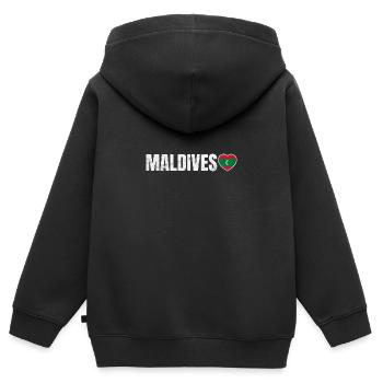 Malediven - Kinder Premium Organic Zip Hoodie - Schwarz - Hinten - AI Model Kid Male (0cm)