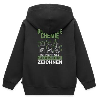 Organische Chemie Mehr Als Sechsecke Chemiker - Kinder Premium Organic Zip Hoodie - Schwarz - Hinten - AI Model Kid Male (0cm)