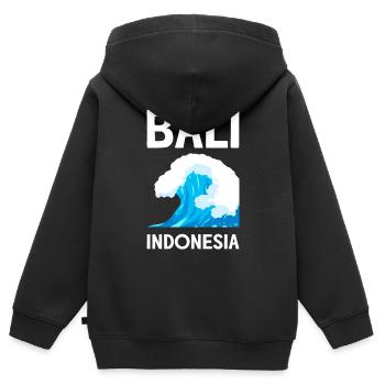 Bali - Sweat Premium à capuche zippé enfant bio - noir - Dos - AI Model Kid Male (0cm)