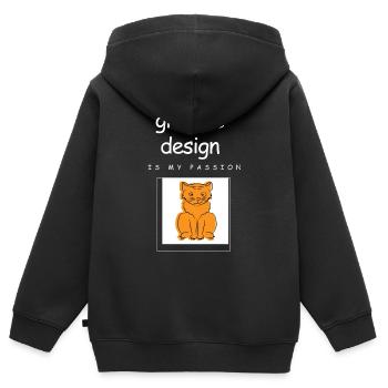 Designerin Grafiker Grafik Designer Künstler - Kinder Premium Organic Zip Hoodie - Schwarz - Hinten - AI Model Kid Male (0cm)