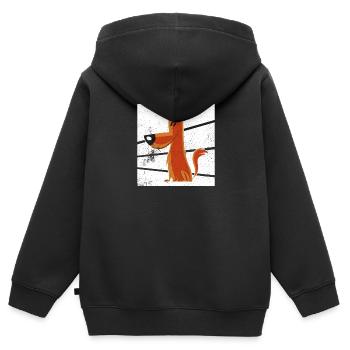 doggy dog funny dog - Kids Premium Organic Zip-up Hoodie - black - Back - AI Model Kid Male (0cm)
