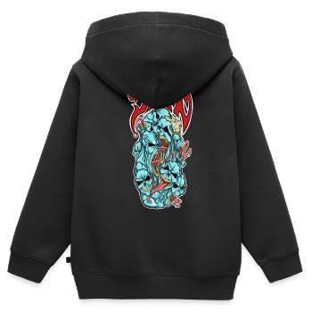 Dämonen - Kinder Premium Organic Zip Hoodie - Schwarz - Hinten - AI Model Kid Male (0cm)