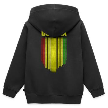 Guinea-Flagge, Guineischer Stolz - Kinder Premium Organic Zip Hoodie - Schwarz - Hinten - AI Model Kid Male (0cm)