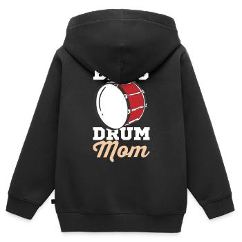 Sillet de grosse caisse - Sweat Premium à capuche zippé enfant bio - noir - Dos - AI Model Kid Male (0cm)