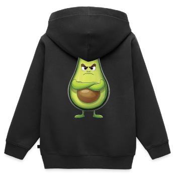 Avocado - Kinder Premium Organic Zip Hoodie - Schwarz - Hinten - AI Model Kid Male (0cm)