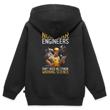 Nuklearingenieur für Kernkraftwerk und Kernenergie - Kinder Premium Organic Zip Hoodie - Schwarz - Hinten - AI Model Kid Male (0cm)