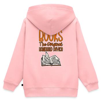 Books The Original Handheld Device 4 - Kids Premium Organic Zip-up Hoodie - rose - Back - AI Model Kid Female (0cm)