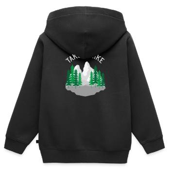 Take A Hike, Hiking, Mountains, Nature, Forest - Kids Premium Organic Zip-up Hoodie - black - Back - AI Model Kid Male (0cm)