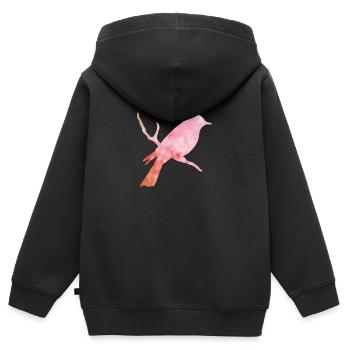 Expérience Voyage Ethno - Sweat Premium à capuche zippé enfant bio - noir - Dos - AI Model Kid Male (0cm)