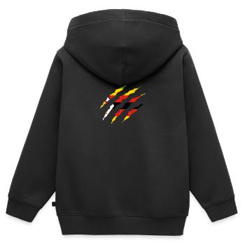 Claw Klaue Laender Simbabwe png - Kinder Premium Organic Zip Hoodie - Schwarz - Hinten - AI Model Kid Male (0cm)