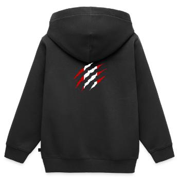 Claw Klaue Laender Peru png - Kinder Premium Organic Zip Hoodie - Schwarz - Hinten - AI Model Kid Male (0cm)