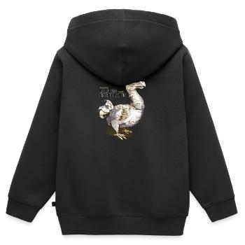 Dodo - Kinder Premium Organic Zip Hoodie - Schwarz - Hinten - AI Model Kid Male (0cm)