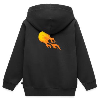 Fire - Kids Premium Organic Zip-up Hoodie - black - Back - AI Model Kid Male (0cm)