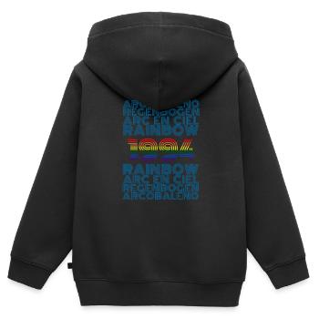 Regenbogen Rainbow arc en ciel 1994 - Kinder Premium Organic Zip Hoodie - Schwarz - Hinten - AI Model Kid Male (0cm)