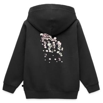 Printemps,vrilles,fleurs,fleurs,fleurs,fleurs,floraison - Sweat Premium à capuche zippé enfant bio - noir - Dos - AI Model Kid Male (0cm)