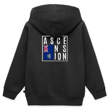 Ascension - Sweat Premium à capuche zippé enfant bio - noir - Dos - AI Model Kid Male (0cm)
